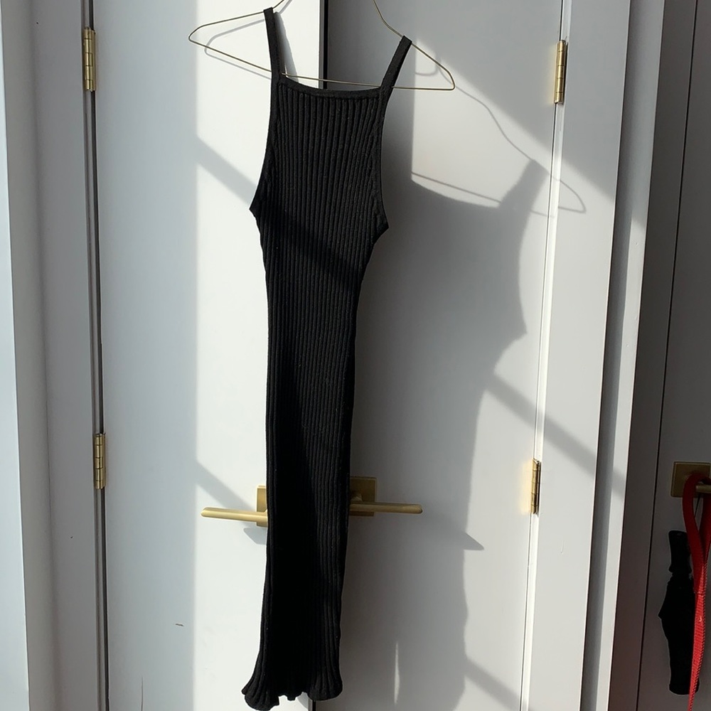 Long Black Knit Dress